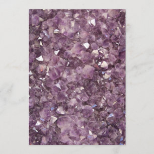 Amethyst Semi Precious Stone Invitation