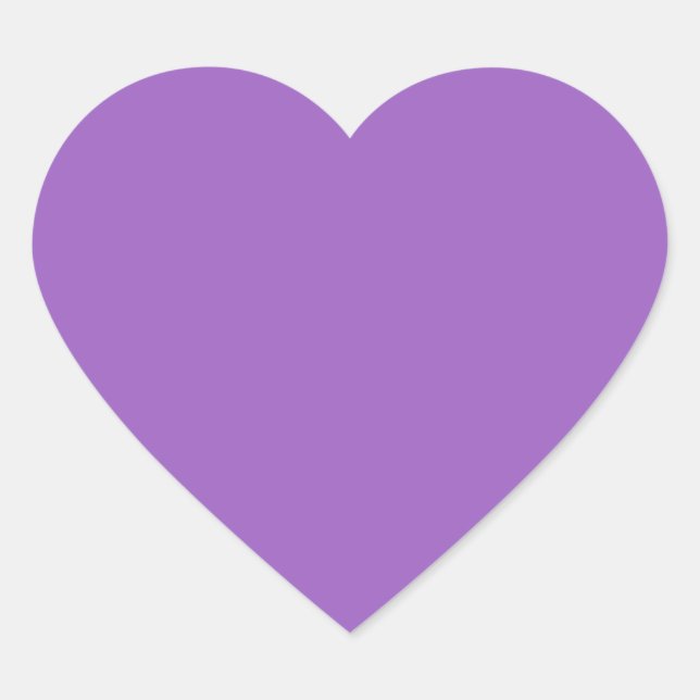 Amethyst  (solid color)  heart sticker (Front)