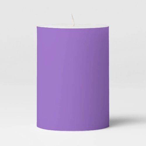 Amethyst solid color  pillar candle