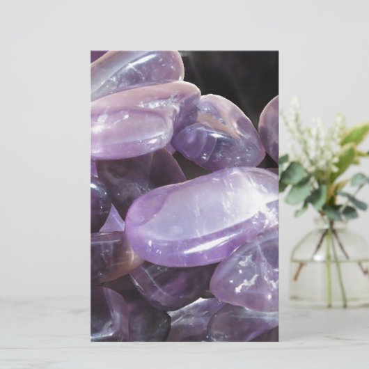 AMETHYST spiritual purple gemstone (Standing Front)