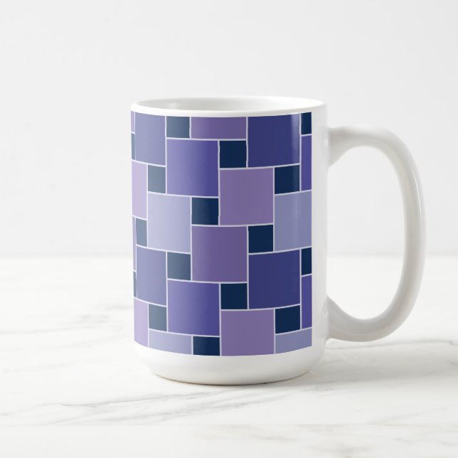 Amethyst Squares Coffee Mug (Right)