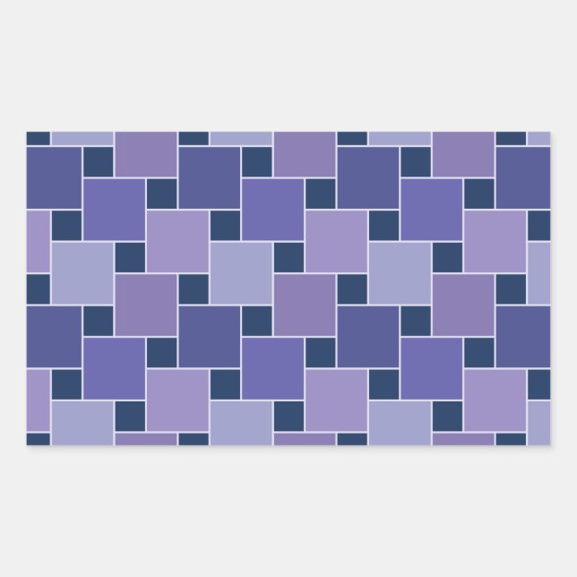 Amethyst Squares Rectangular Sticker (Front)