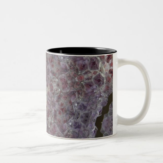 Amethyst star geode Two-Tone coffee mug (Right)