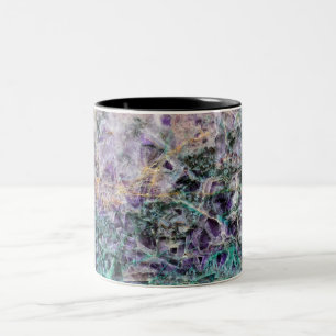 amethyst stone texture pattern rock gem Two-Tone coffee mug
