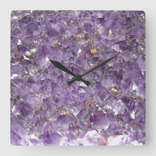 Amethyst Stone Wall Clock