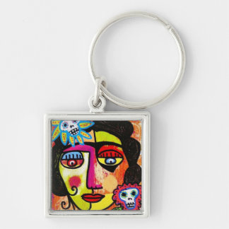 Amethyst Sugar Sull Frida by SilberZweigArts Keychain