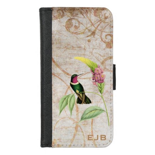 Amethyst Throated Sun Angel Hummingbird iPhone 87 Wallet Case