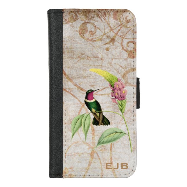 Amethyst Throated Sun Angel Hummingbird iPhone Wallet Case (Front)