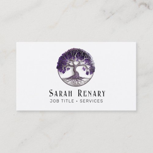 Amethyst Tree of Life Business Card