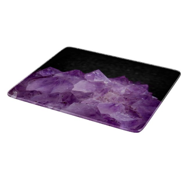 Amethyst Uncut Stones  Cutting Board (Corner)