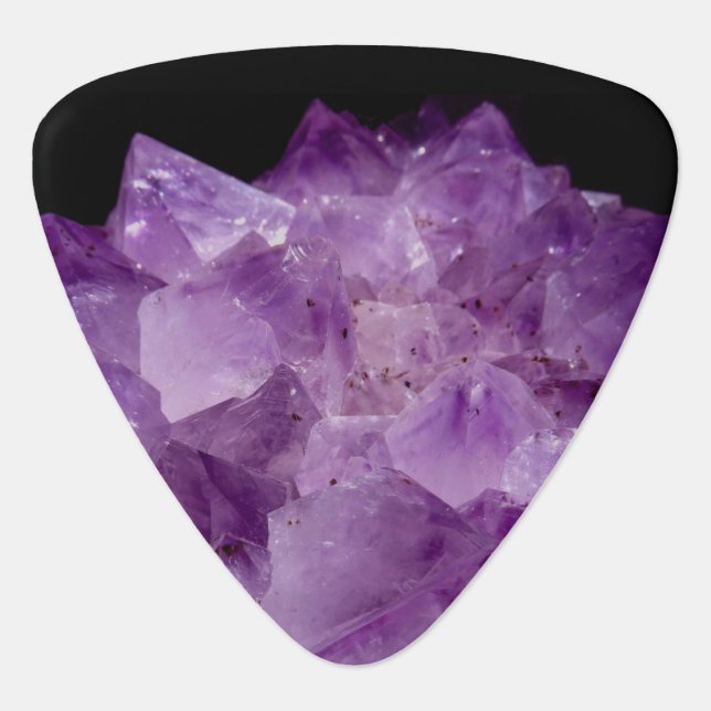 Amethyst Uncut Stones  Guitar Pick (Front)