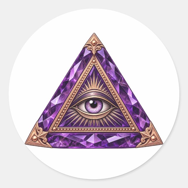 Amethyst Vault Eye Sticker (Front)