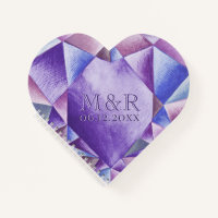 Amethyst Watercolor Heart 33rd Wedding Anniversary