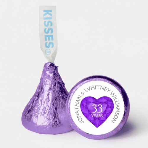 Amethyst Wedding Anniversary 33rd art heart Hersheys Kisses