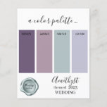 Amethyst Wedding colors Palette Card 2023<br><div class="desc">Amethyst Wedding colors Palette Card 2023</div>