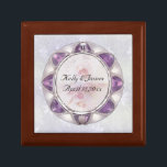 Amethyst Wedding Favor Jewelry Box<br><div class="desc">Amethist Gems on silver background make precious this box to use as Wedding favor to put in confetti. You can choose the color and change text as well you prefer.</div>