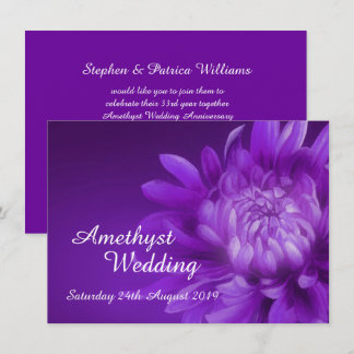 Amethyst wedding party invite 33rd
