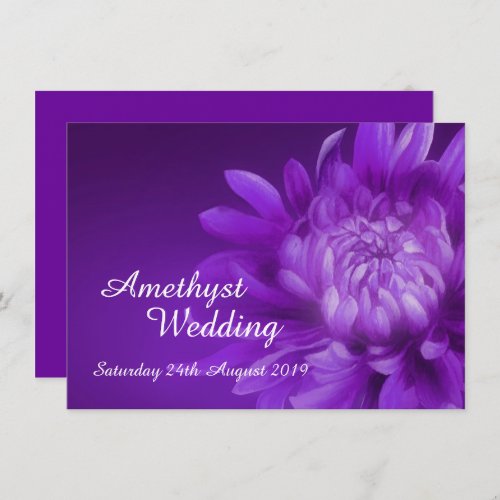 Amethyst wedding party invite 33rd