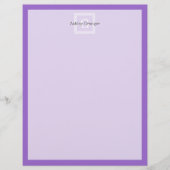 Amethyst, White Greek Key #1 Framed Monogram (Front)