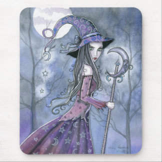 Amethyst Witch Gothic Halloween Art Mouse Pad