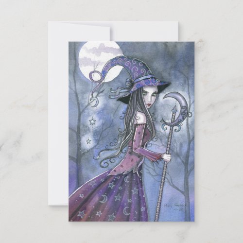 Amethyst Witch Halloween Postcard