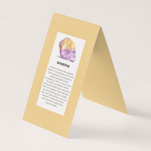 Ametrine Crystal Meaning Jewelry Display Business Card