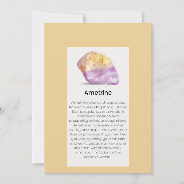 Ametrine Crystal Meaning Jewelry Display Business  Holiday Card (Front)