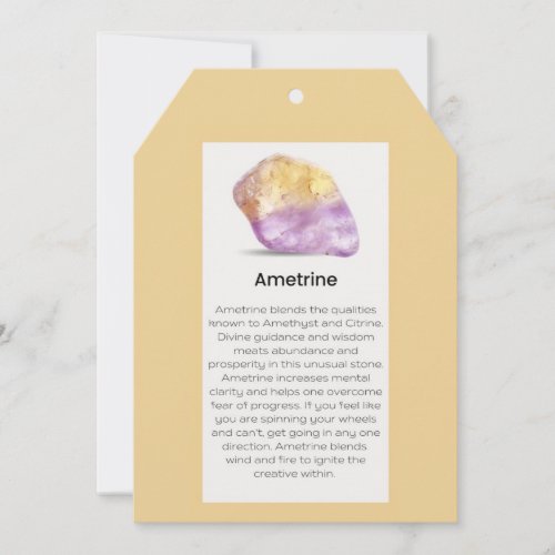 Ametrine Crystal Meaning Jewelry Display Business  Holiday Card