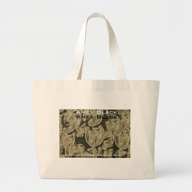 amex black large tote bag (Front)