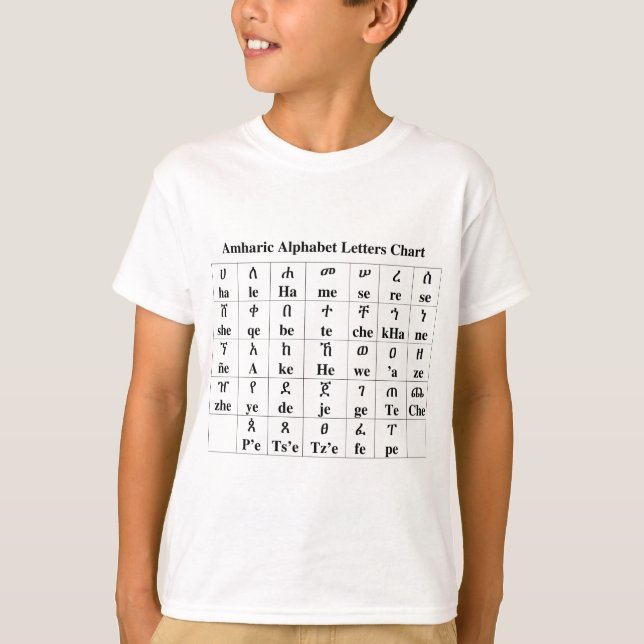 Amharic Alphabet Letters Chart - 33 Degree T-Shirt (Front)