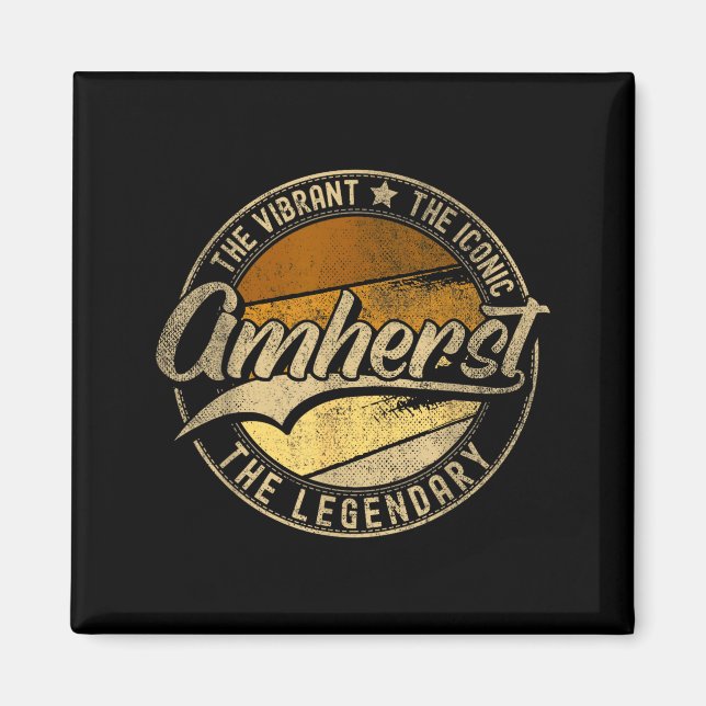 Amherst Nh _ New Hampshire _ Vintage Distressed  Magnet (Front)