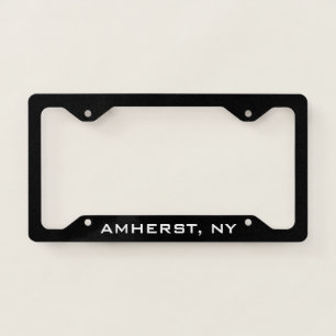 Amherst NY New York Black License Plate Frame