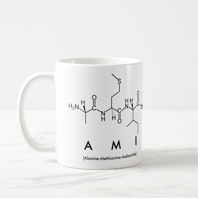 Ami peptide name mug (Left)
