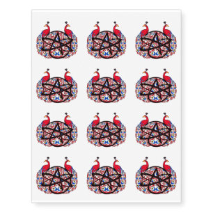 Amiable Atheist Peacock Temporary Tattoos