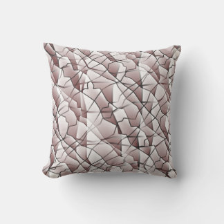 Amiable Greyscale Geometric Mesh Effect Tote Bag Throw Pillow