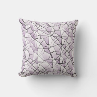 Amiable Greyscale Geometric Mesh Effect Tote Bag Throw Pillow