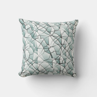 Amiable Greyscale Geometric Mesh Effect Tote Bag Throw Pillow