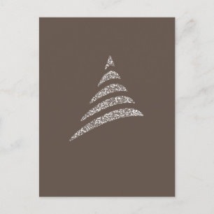 Amiable Monochrome Artistic Christmas Tree Postcard