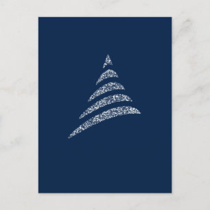 Amiable Monochrome Artistic Christmas Tree Postcard