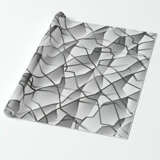 Amiable Monochrome Geometric Mesh Effect Wrapping Paper