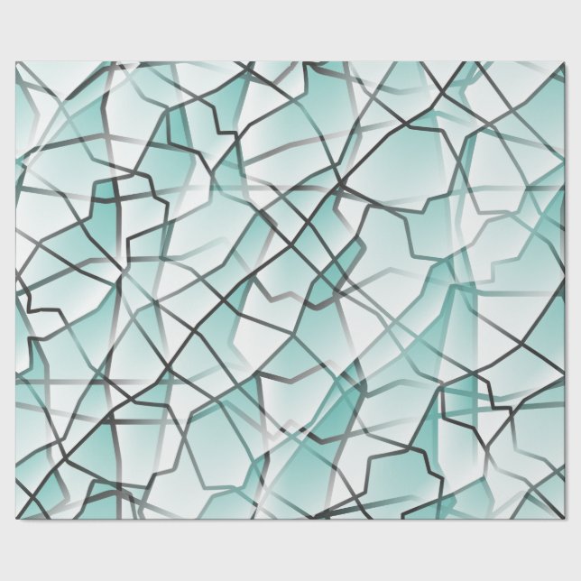 Amiable Monochrome Geometric Mesh Effect Wrapping Paper (Seam)