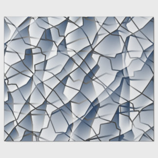 Amiable Monochrome Geometric Mesh Effect Wrapping Paper