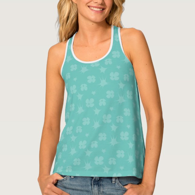 Amiable Monochrome Modern Flat Nature Tank Top (Front)