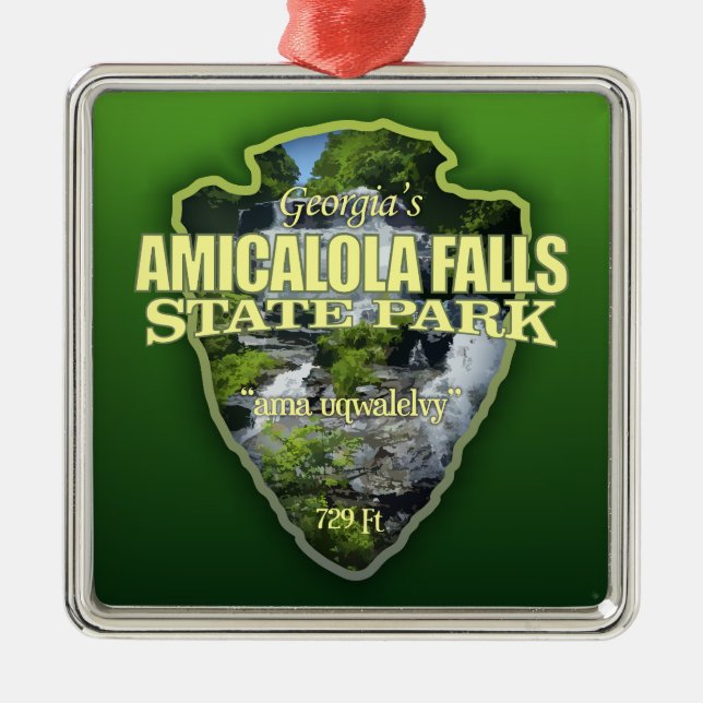 Amicalola Falls (arrowhead) Metal Ornament (Front)