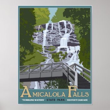 Amicalola Falls Poster by stevethomas at Zazzle