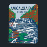 Amicalola Falls State Park Georgia Vintage  Magnet<br><div class="desc">Amicalola Falls State Park artwork design. The state park's name is derived from a Cherokee language word meaning "tumbling waters".</div>