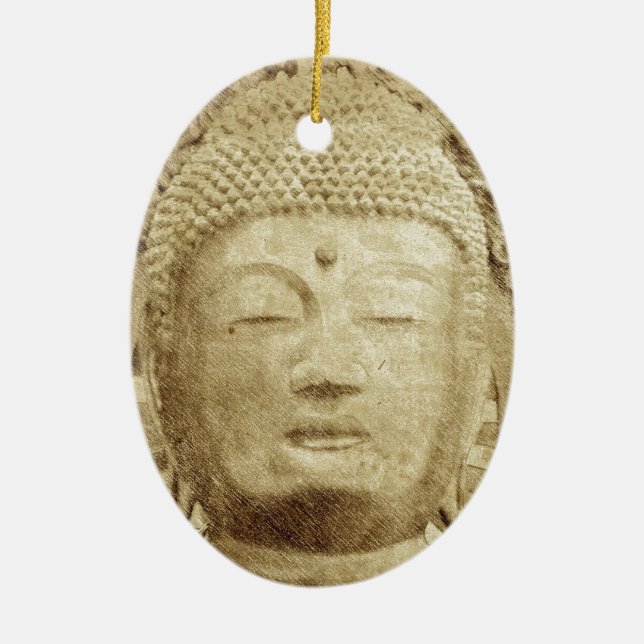 Amida Buddha Ceramic Ornament (Front)