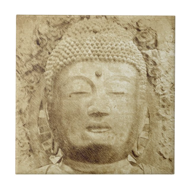 Amida Buddha Ceramic Tile (Front)