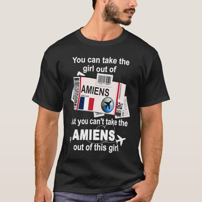 Amiens Boarding Pass  Amiens Girl  Amiens T-Shirt (Front)