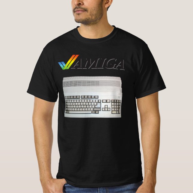 Amiga 1980er 1990er 16-bit Nostalgie T-Shirt (Front)